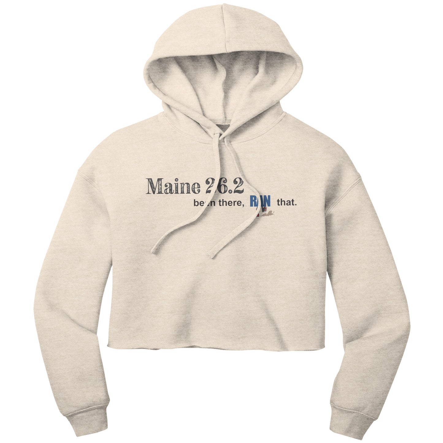 Maine 26.2 Ladies Crop Hoodie