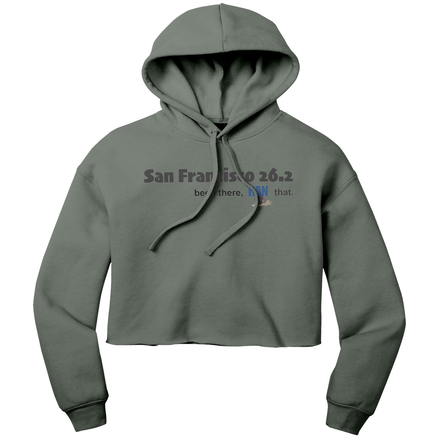 San Fran 26.2 Ladies Crop Hoodie