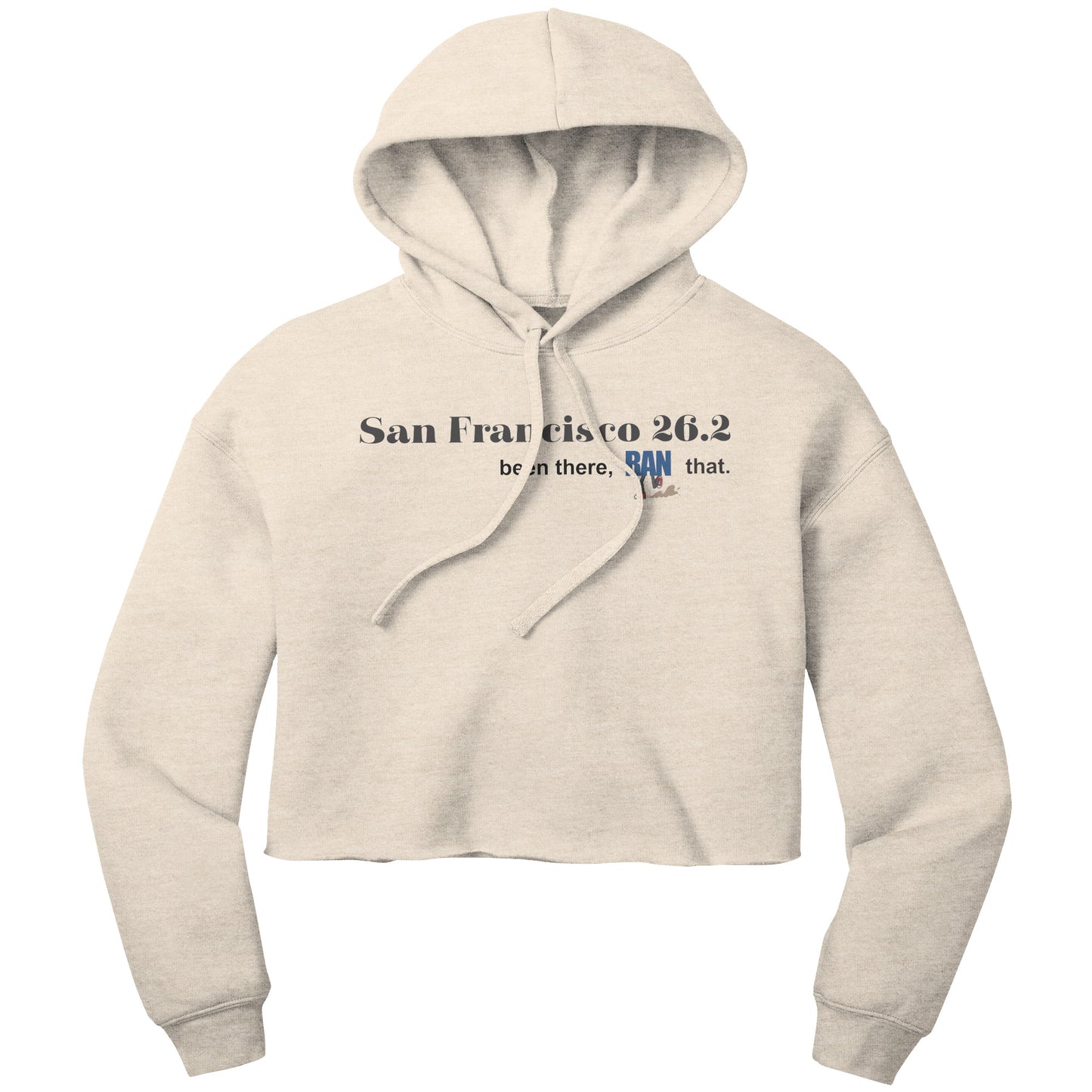 San Francisco 26.2 Ladies Crop Hoodie