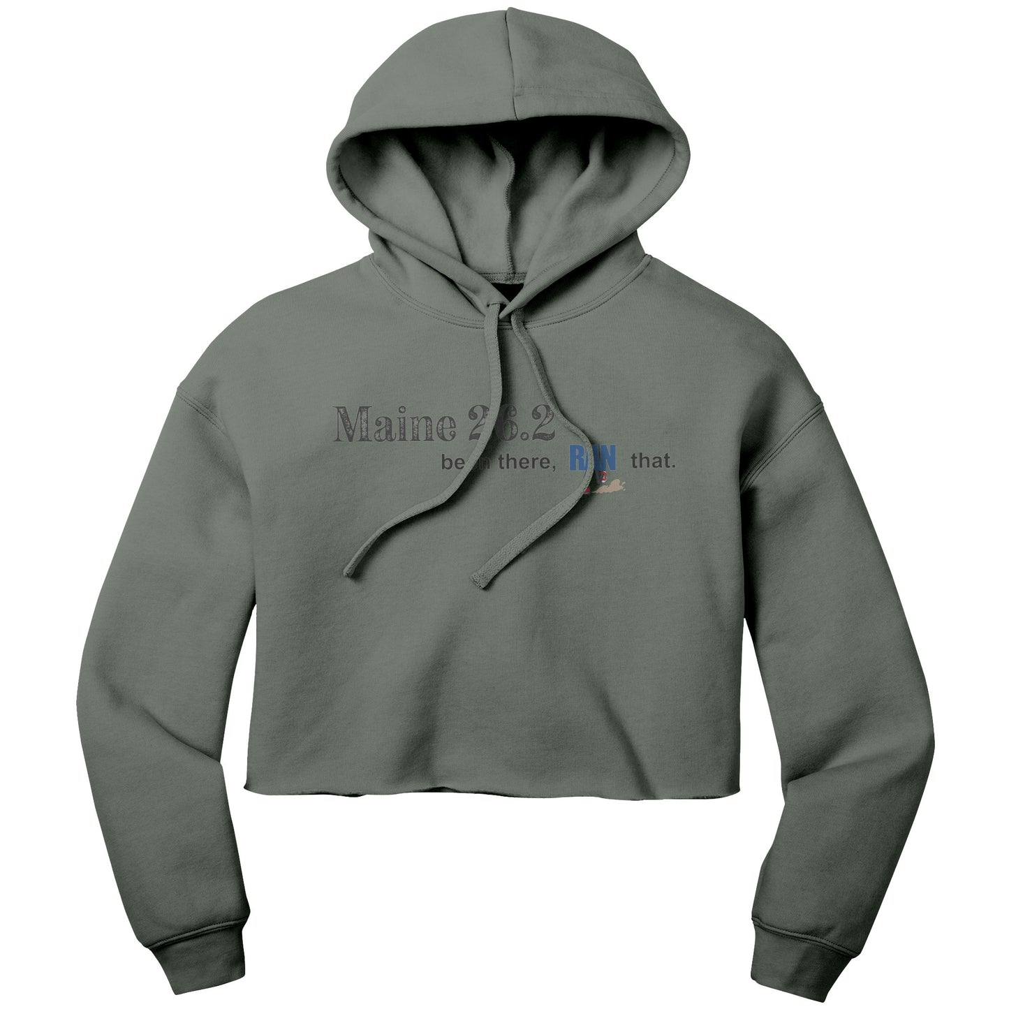 Maine 26.2 Ladies Crop Hoodie