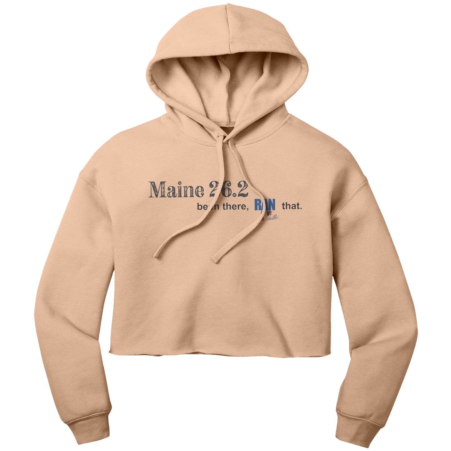 Maine 26.2 Ladies Crop Hoodie