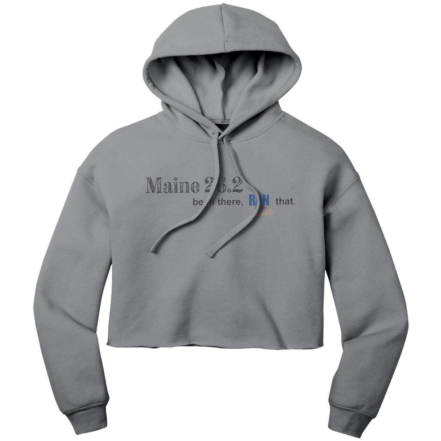 Maine 26.2 Ladies Crop Hoodie