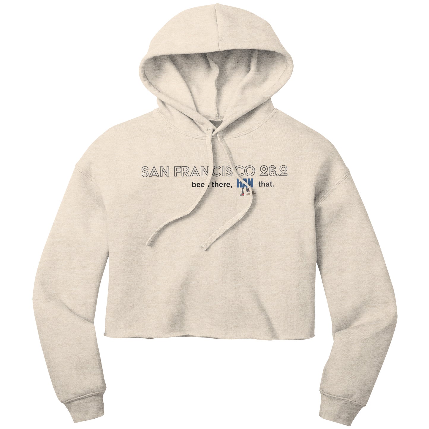 San Fran 26.2 Classic Ladies Crop Hoodie