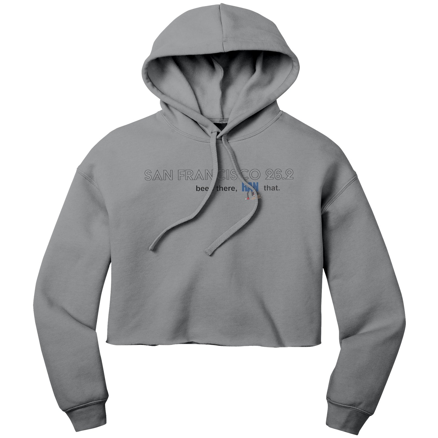 San Fran 26.2 Classic Ladies Crop Hoodie