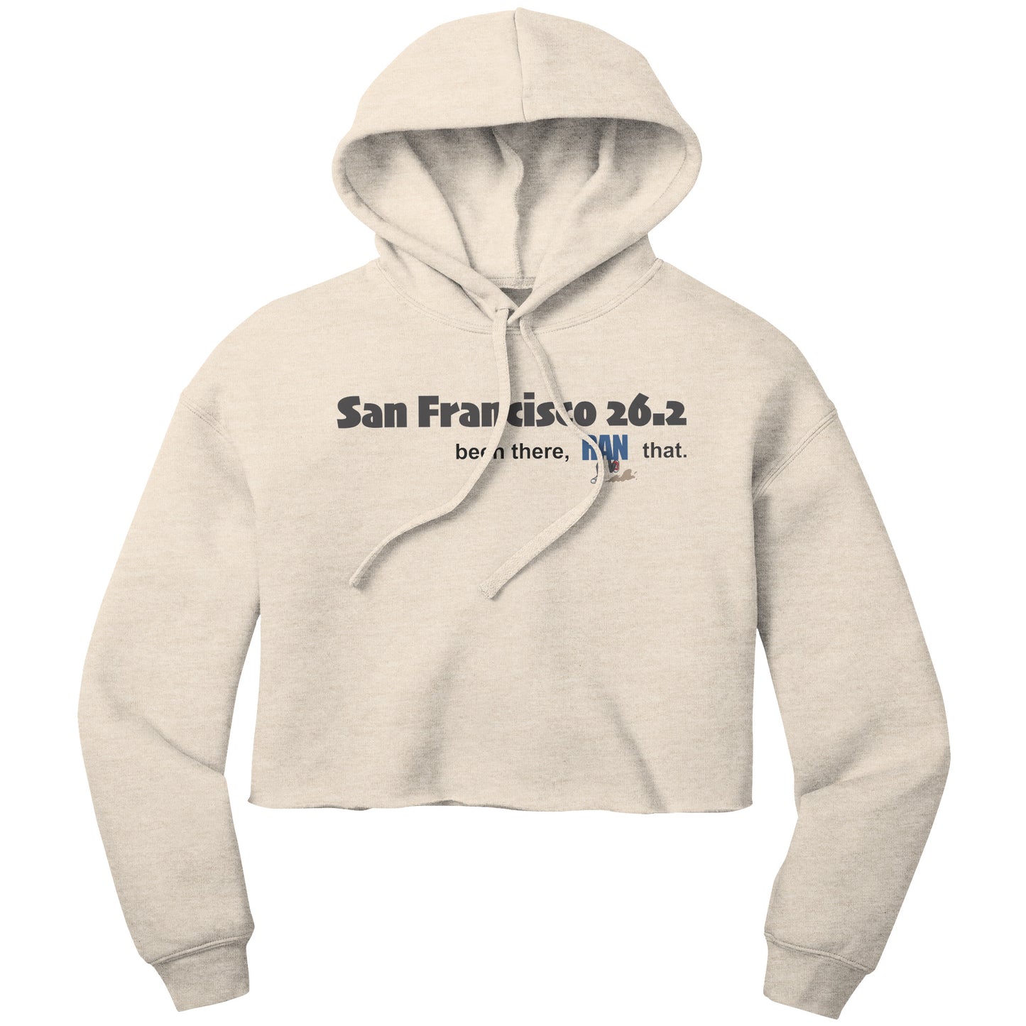 San Fran 26.2 Ladies Crop Hoodie