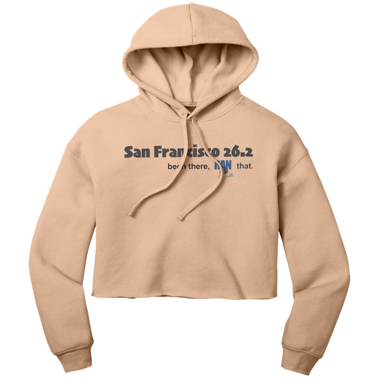 San Fran 26.2 Ladies Crop Hoodie