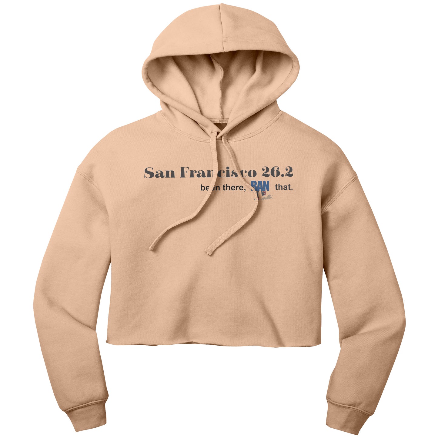 San Francisco 26.2 Ladies Crop Hoodie
