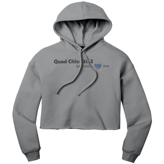 Quad City 26.2 Ladies Crop Hoodie
